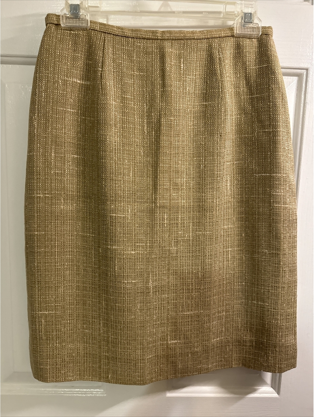 SHIMMER PENCIL SKIRT  Dana Buchman Gold Size 6